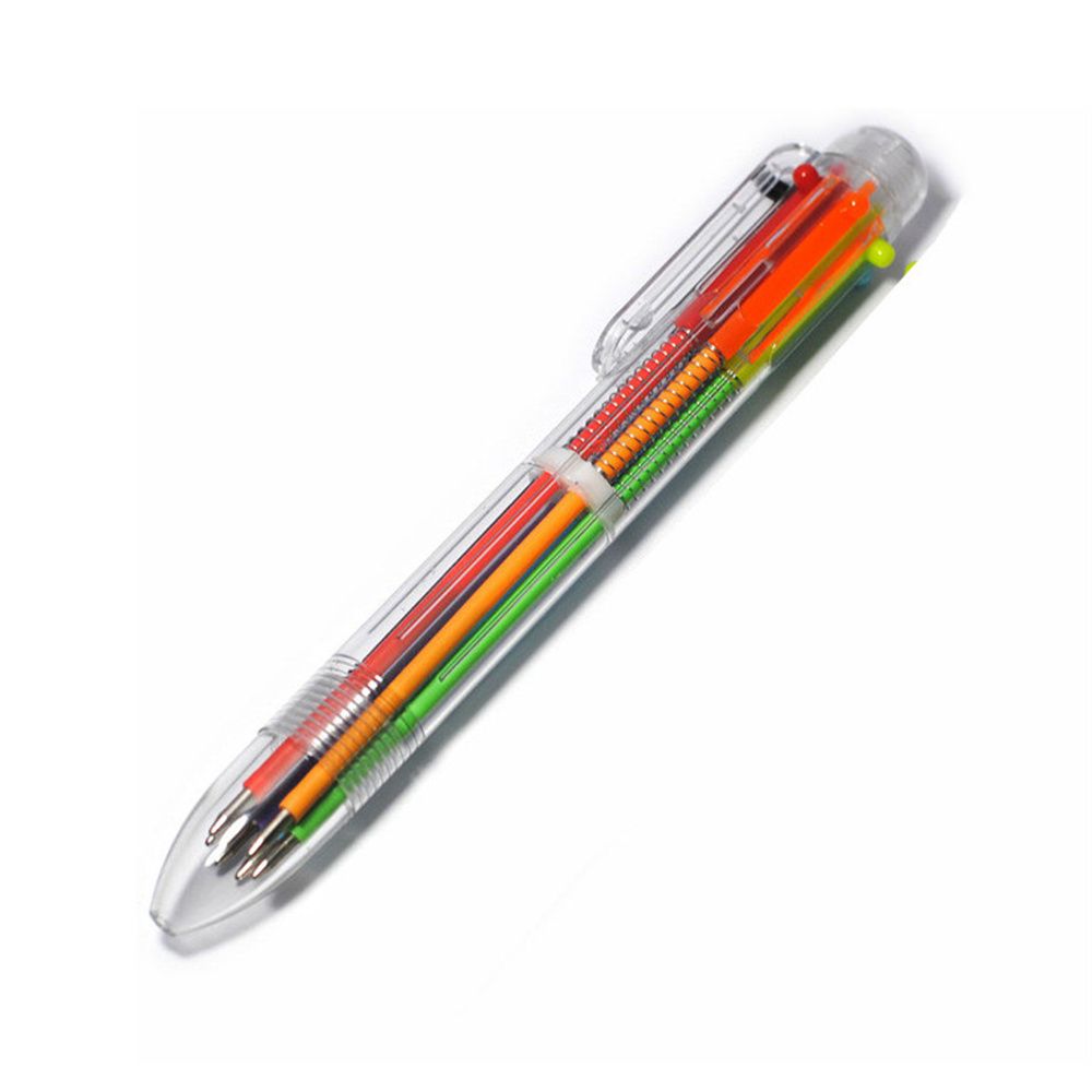 MMLUCK Office Supplies School Supplies Children's Gifts 0.7mm Drawing Hand Account Multi-color Pen Ball Pen Ballpoint Pen 6 Color Pen