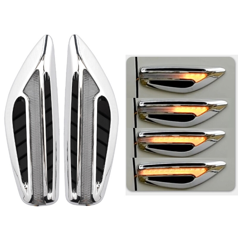 Car Side Marker Turn Signal Light Dynamic Waterproof LED Indicator Lamp Universal