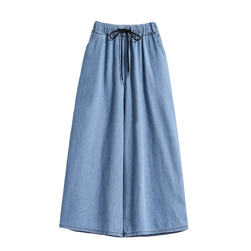 Cỡ lỡn Thắt lưng co giãn thường nhật mỏng mùa hè 7 điểm denim quần jean cắt gấu quần lửng cho phụ nữ S M L XL XL XL XXL XXL 4XL 5XL