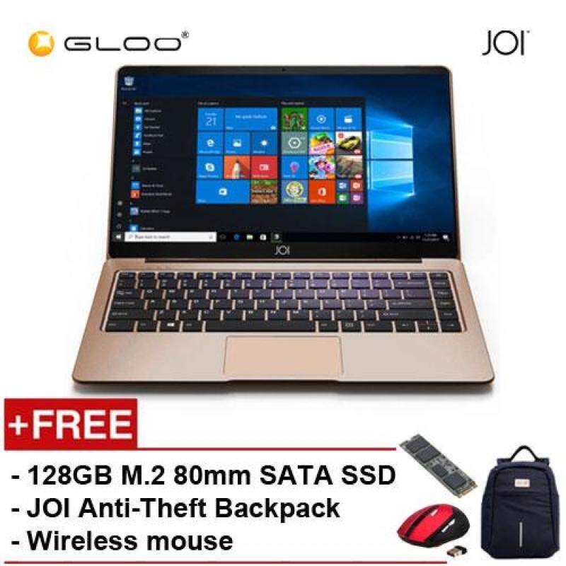 JOI Book 150 - AD-L150G Cel N4100, 4+32GB, 14 FHD, W10 Home, Gold {Free Intel® 128GB SSD + JOI Anti-Theft Backpack - Blue + Wireless Mouse} Malaysia