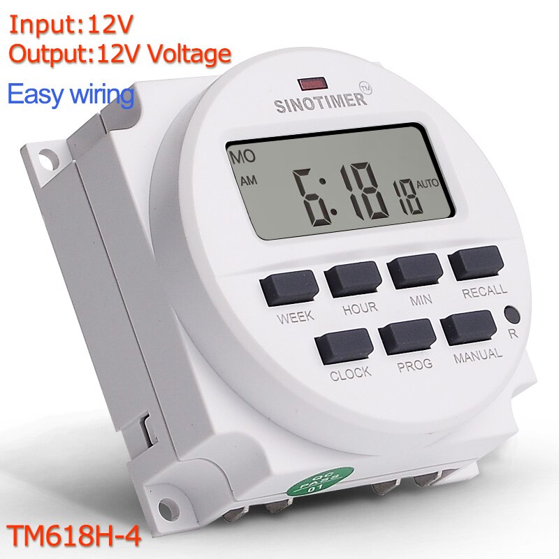DC 12V 7 Days Weekly Programmable Digital Timer Switch Time Relay ...