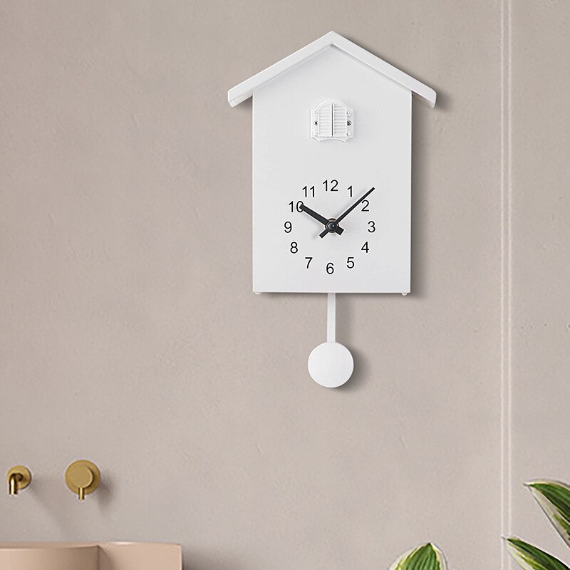 Modern Plastic Bird Cuckoo Design Quartz Wall Hanging Clock Timer Wall Clock For Home Office Decoration