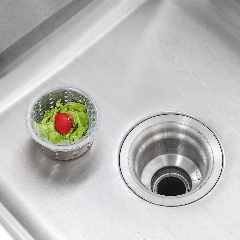 100pcs/200pcs/500pcs Kitchen Sink Net Filter Sink Basket Bag Drain Strainer Filter Net Prevent Clogs 9cmx9cm