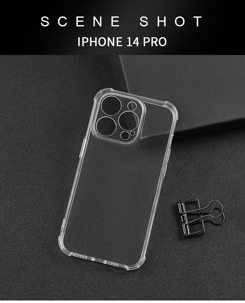 Soft Jelly Case for iPhone 14 Pro Max Clear Transparent Cover iPhone14 Plus Shockproof Shell Skin