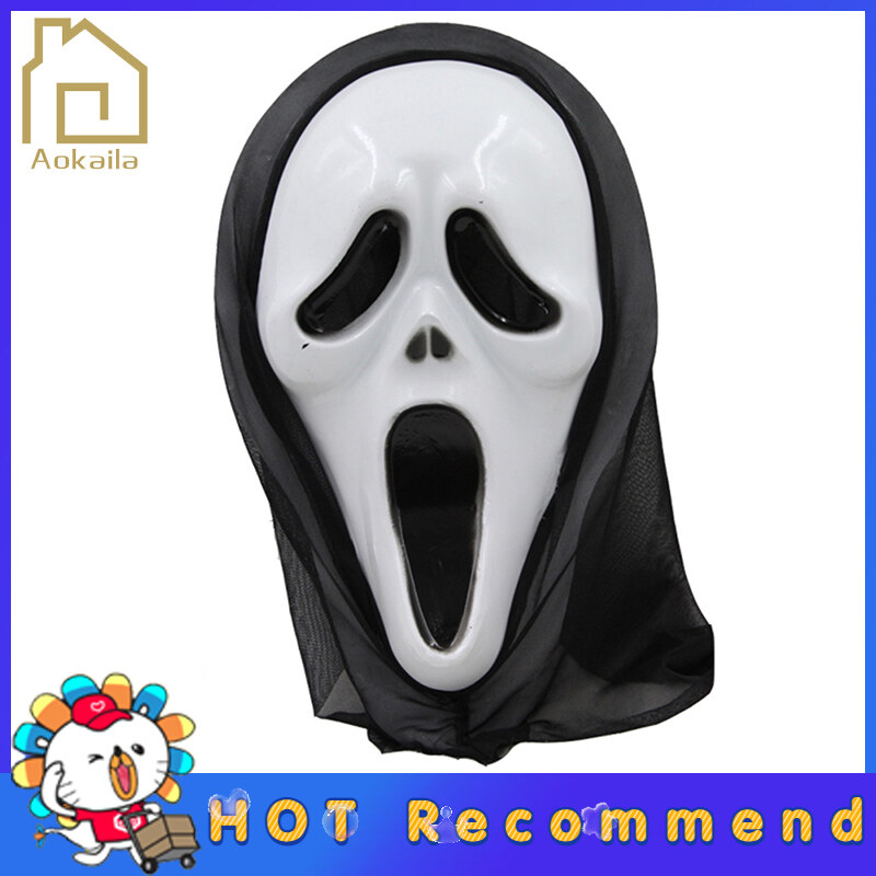 Aokaila Halloween Zombie Mask Ghost Festival Horror Mask Scary Halloween Mask Cosplay Bar Performance Night Show Theme Party