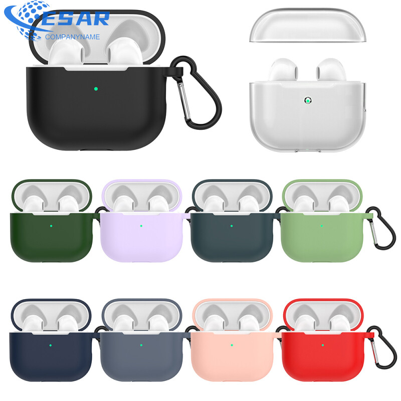 Ready Stock Silicone Cover Case Compatible For Airpods Pro 2 Bluetooth-compatible Headset (with Lanyard Carabiner)