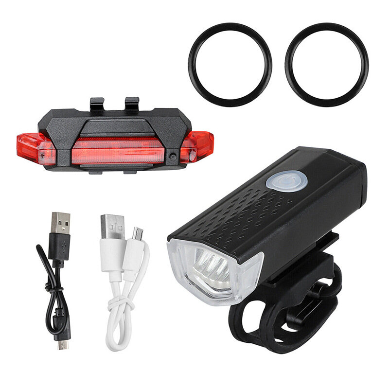 [In Stock] Virwir Bicycle light usb Taillight 5 LED USB Rechargeable tail light COB highlight lamp bead mountain bike tail light bicycle warning light equipment