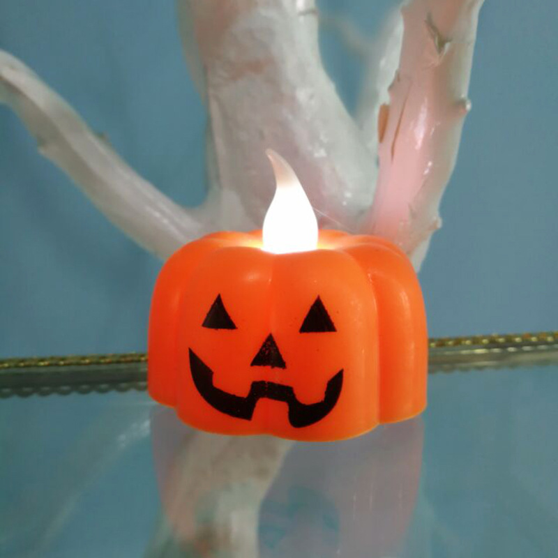 Halloween Pumpkin Light Candle Light Portable Hanging LED Lantern Night ...