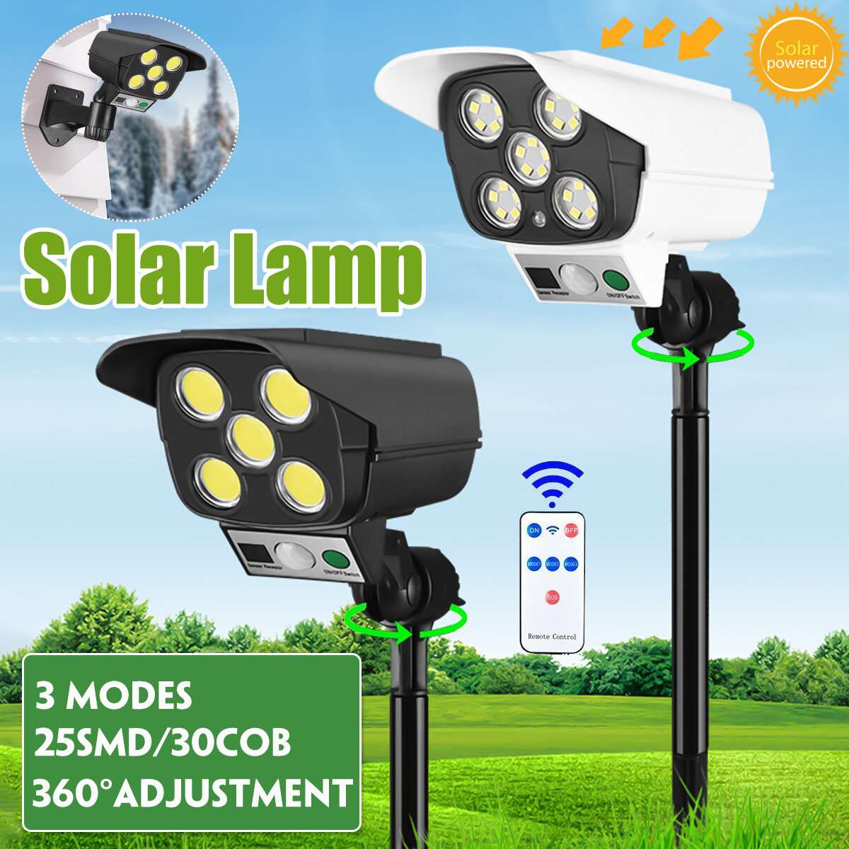 3 modes solar light ph