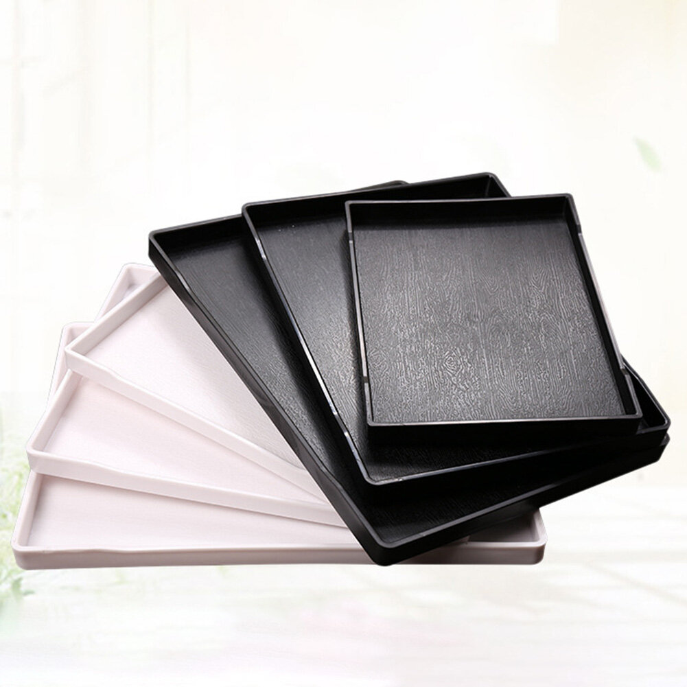 Nhựa Hình Chữ Nhật Melamine Tea Coffee Snack Thực Phẩm Phục Vụ Khay Nhà Hàng Khay