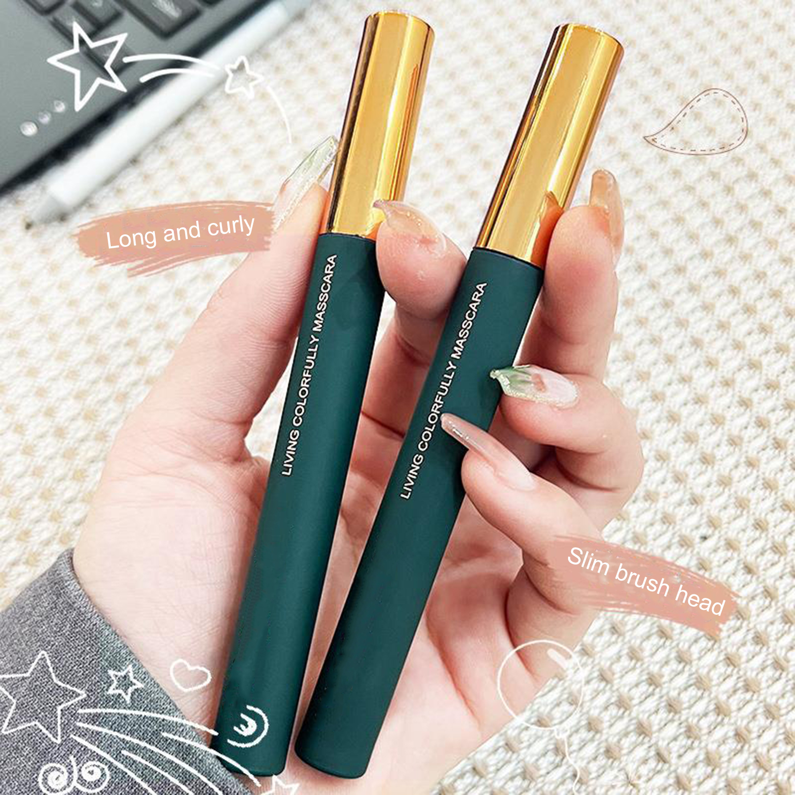 Cây chuốt dài mi trang điểm mascara không thấm nước mi Mascara bền lâu không Smudge dày đồ nối lông mi dụng cụ trang điểm chuyên nghiệp màu đen/xanh/nâu/đỏ hồng lý tưởng