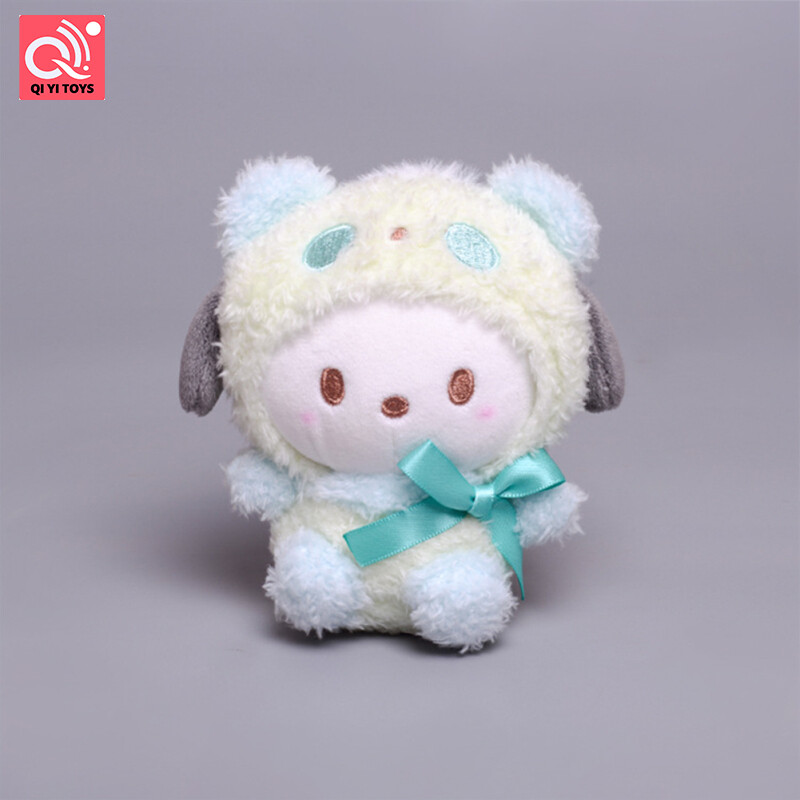 Plush Doll Cute Cartoon Kawaii Sanrio Anime Kuromi Melody Cinnamoroll Kt Cat Purin Dog Plush Toy Keychain Animals Cute Plushie Pendant Doll Girls