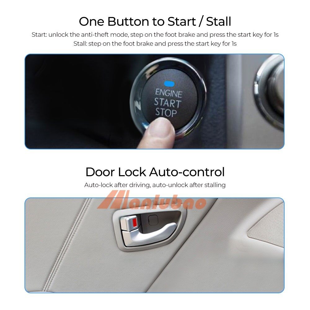 Manlubao SQ8807 Smart Carl alarm remote push start system keyless entry