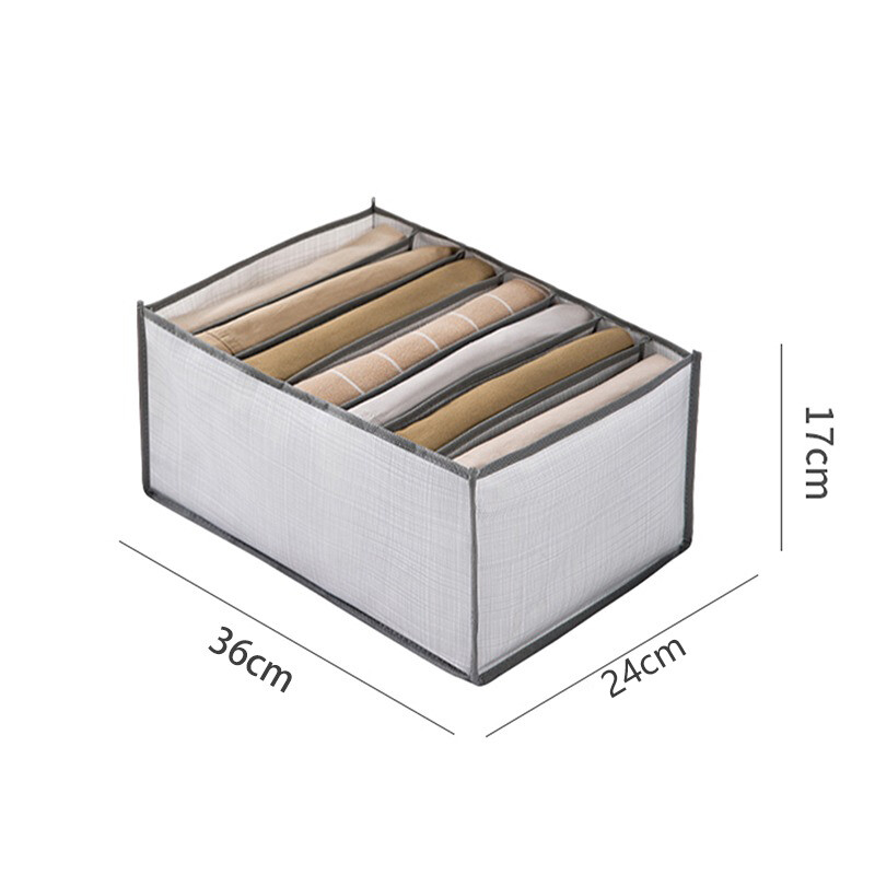 Loozykit Wardrobe Organizer Jeans Pant Drawer Divider Foldable Clothes Storage Box Underwear Bra Sorting Box