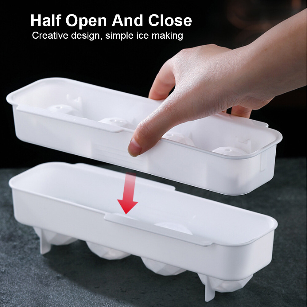 Round Ice Ball Mold Plastic Ice Cream Mold Whiskey Ice Cube Tray Bar Kitchen Tools
