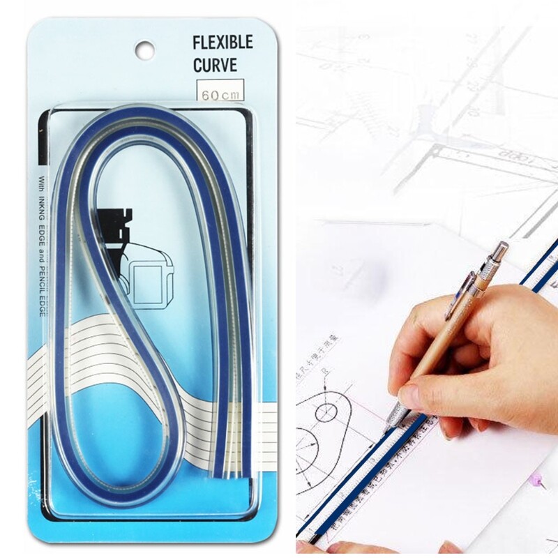 Plastic Flexible Curve Ruler Bendable Ruler Fit for Tailor Sewing and Engineering Drawing Accurate Bendable Ruler