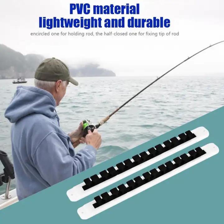 2pcs Fishing Rod Pole Reel Holder Garage Ceiling Mount Rods Rack