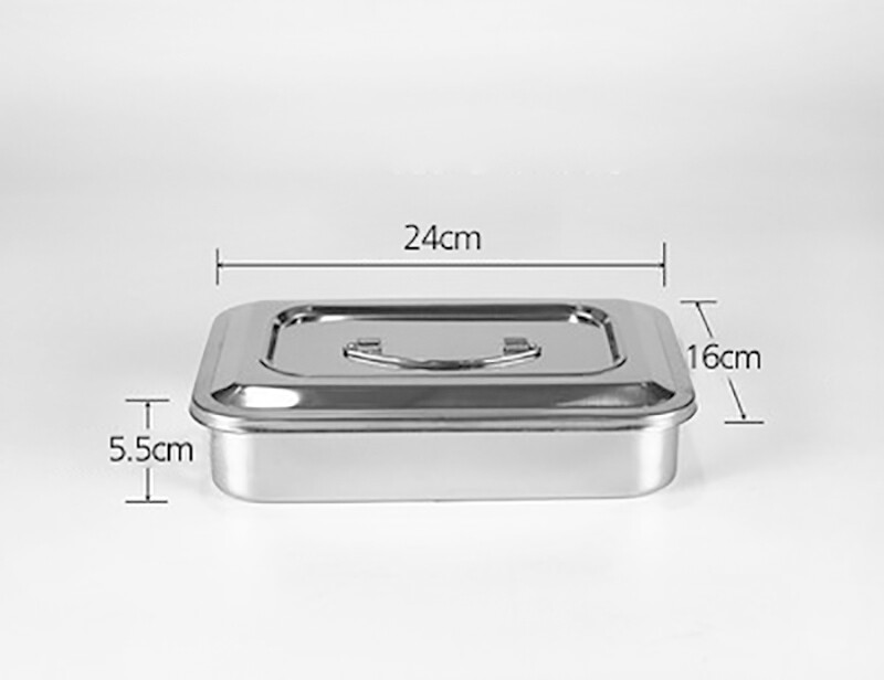 Box Tray Square Plate Cover Thick Stainless Steel  Case