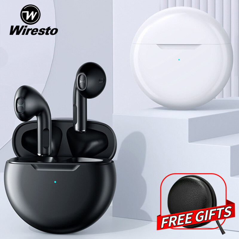 Wiresto Bluetooth Earphone Earpods True Wireless Earbuds Stereo Earphone Earbud Half In-Ear Music Earbuds Sports Earphone Headphone Touch Control Gaming Headset with Free Storage Box Singapore