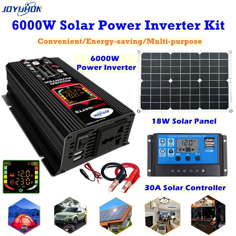 JOYUHON Solar Panel Power Inverter System full set 6000W Car Power ...