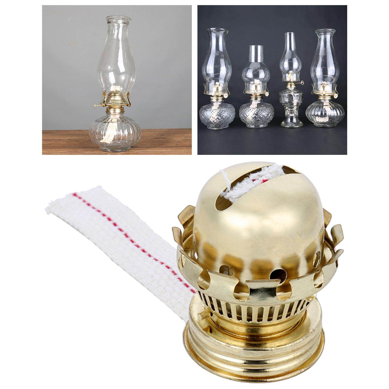 meriglare Oil Lamp Part Adjustable DIY Oil Lamp Burner Cotton Lamp Wick