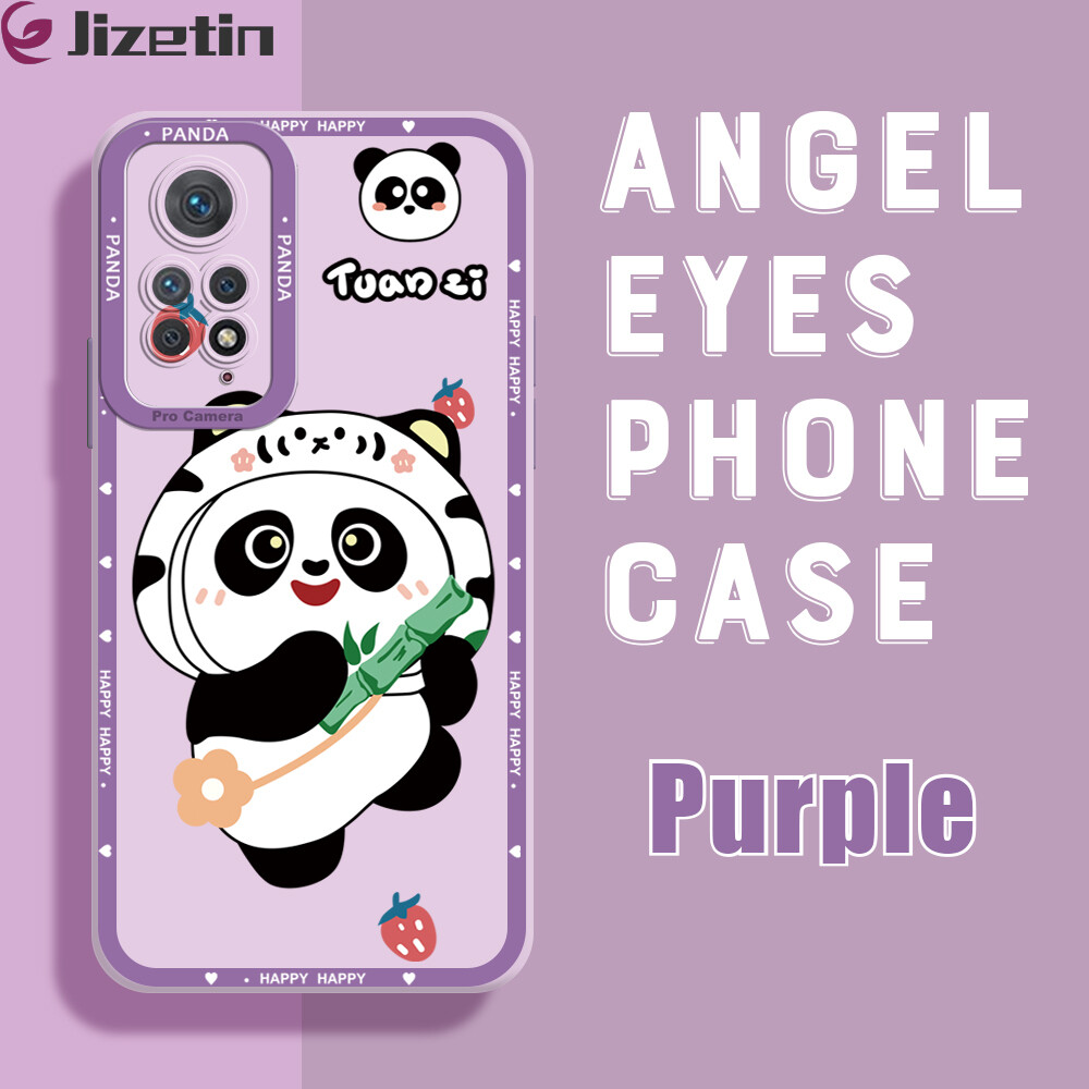 Jizetin Phone Casing For Xiaomi Redmi Note 11 Note 11 Pro Note 11 Pro 5G Note 11S Cute Cartoon Panda Phone Case Soft Rubber Cellphone Casing New Full Cover Camera Protection Design Shockproof Case