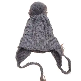 children's knit hat with ear flaps