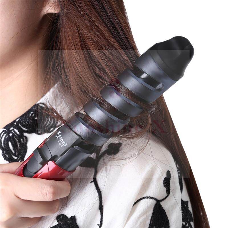 Pengiriman Gratis-Electric Rambut Styling110-220V Alat Pengeriting Rambut Roller 50 W Pro Alat Pengeriting Spiral Tongkat Curl Penggaya Modis Alat KM-1026