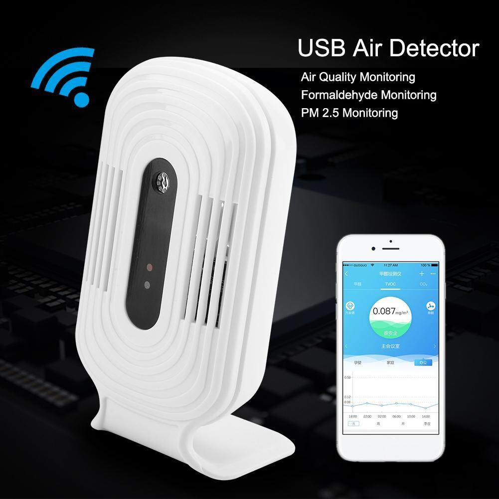 USB Wifi Chất Lượng Không Khí Bút Thử Điện Thông Minh Màn Hình Báo PM2.5 HCHO & TVOC & CO2 Máy Phân Tích