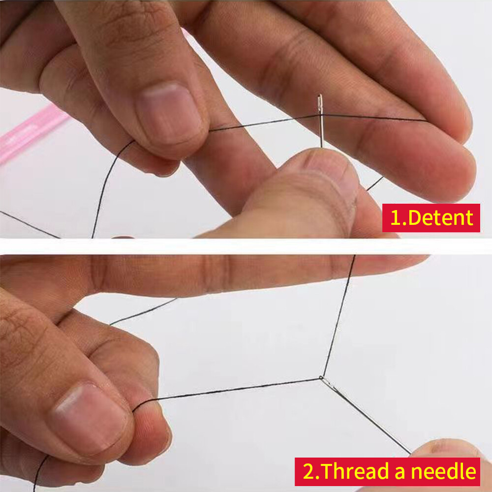 12Pcs Self Threading Needles Blind Needles Assorted Hand Stitching Needles for DIY Embroidery Sewing