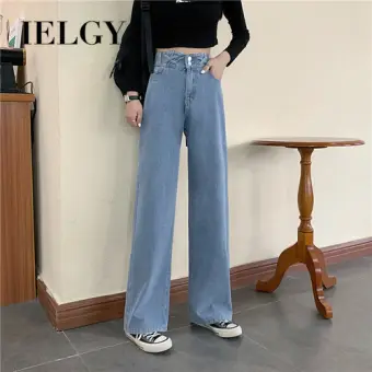 wide leg colored jeans