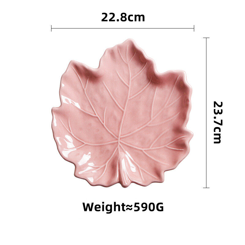 OMK Maple leaf shaped Ceramic plates and salad bowls