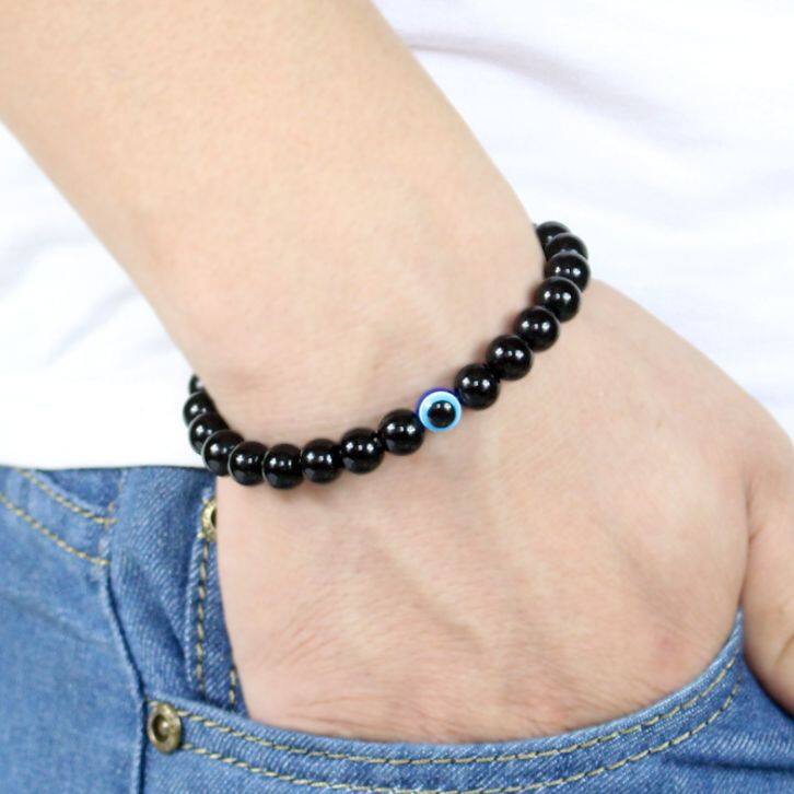 Creative Eye Pupil Bracelets Natural Stone Bangles for Women Adjustable Size Charm Bracelet Men Jewelry