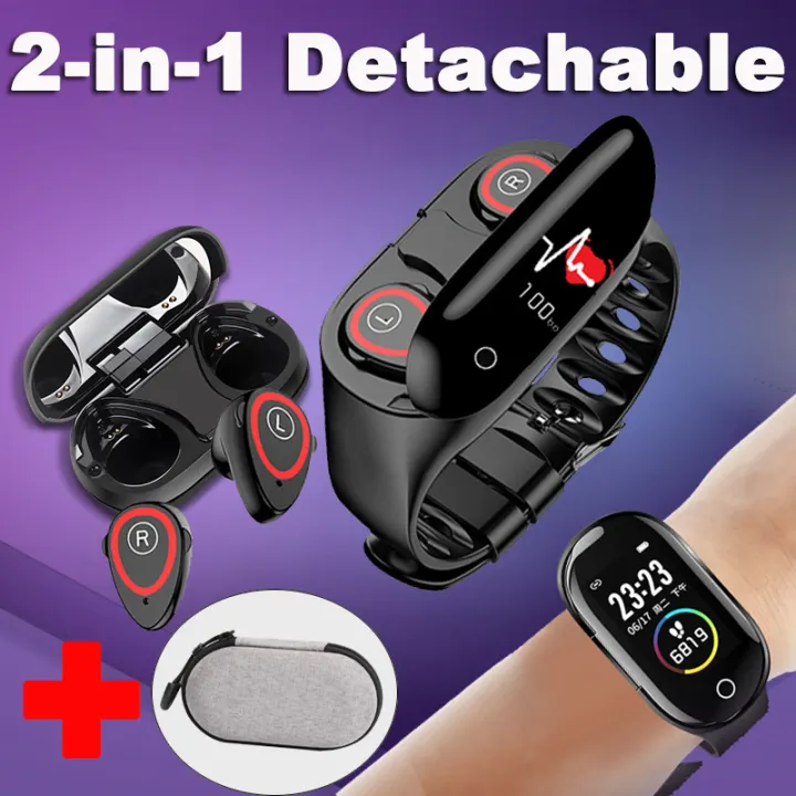 smartwatch with bluetooth earphones