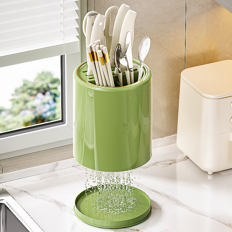 Countertop đa chức năng đũa đèn tuýp sang trọng hộp lưu trữ cống dao nhà bếp chủ nhà bếp quay Dao Chủ kệ