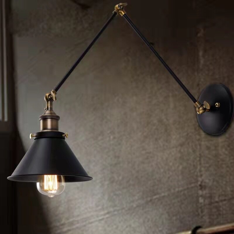 Đèn Treo Tường Tay Rocker Cho Quán Bar Nhà Hàng Sáng Tạo Thu Gọn Hành Lang Cầu Thang Lối Đi Phong Cách Công Nghiệp Cổ Điển Gác Xép