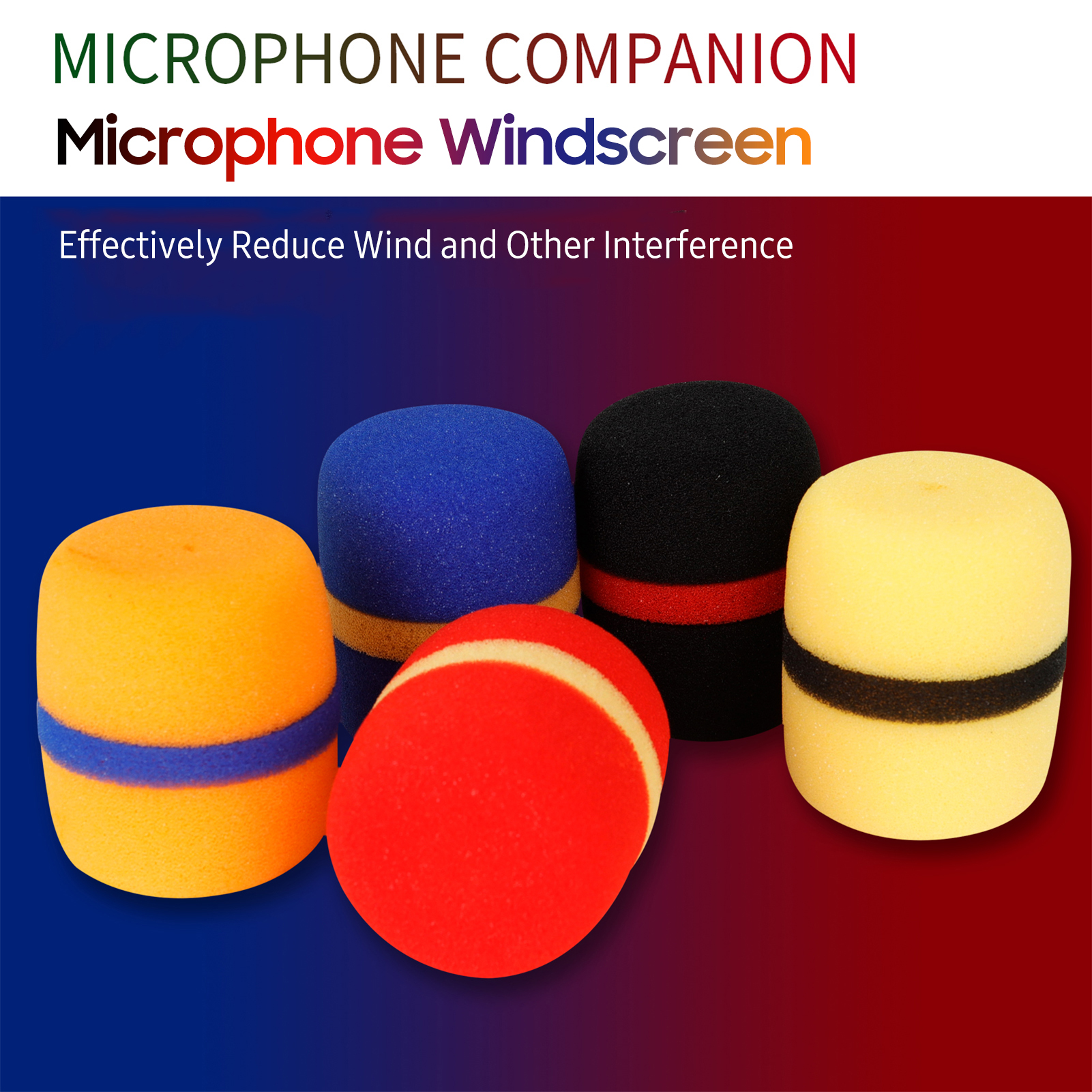 5 Gói Bọc Micro Xốp Dày Bọc Micro Cầm Tay Kính Chắn Gió Micro Nhiều Màu Cho Karaoke DJ Biểu Diễn Sân Khấu