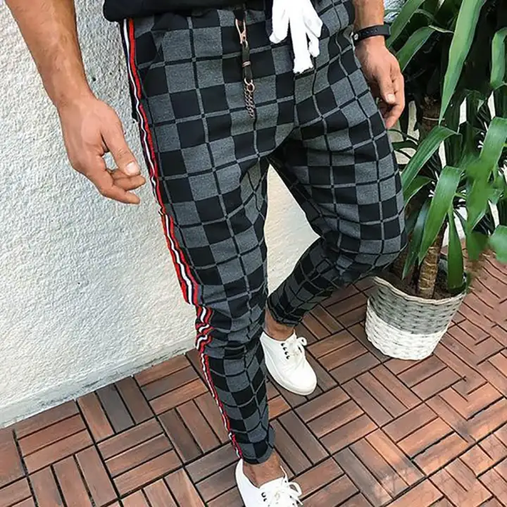 plaid chino pants mens