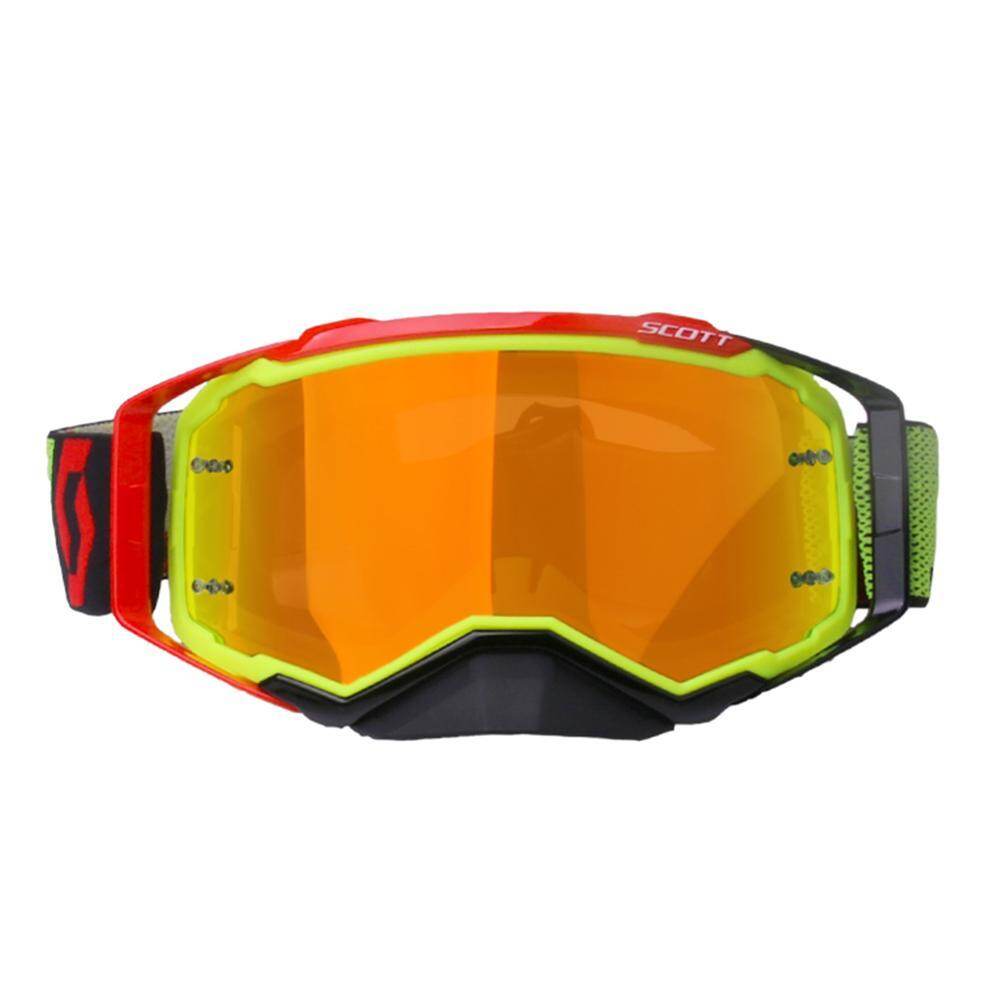 orange motorcycle goggles