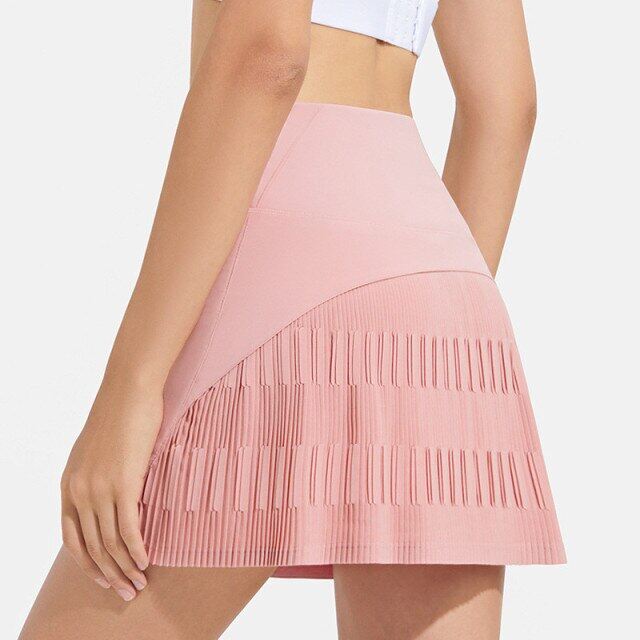 【STOCK】 New Women Sports Shorts Tennis Skirt Running Shorts Breathable Sport Anti Exposure Pleated Skirt Quick Dry Outdoor Sportswear