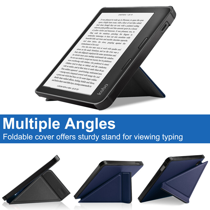 PU Leather Flip Case for Kobo Libra 2 7 inch E-Book Ereader Transform Stand Casing Smart Cover