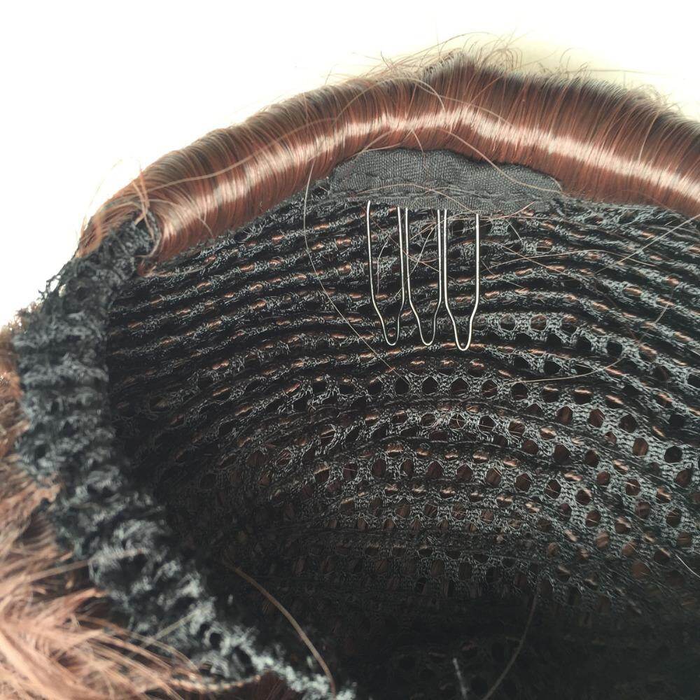 1pc Woman Hepburn Head Scrunchie Updo Hair Ponytail Extensions Drawstring Wig Accessories