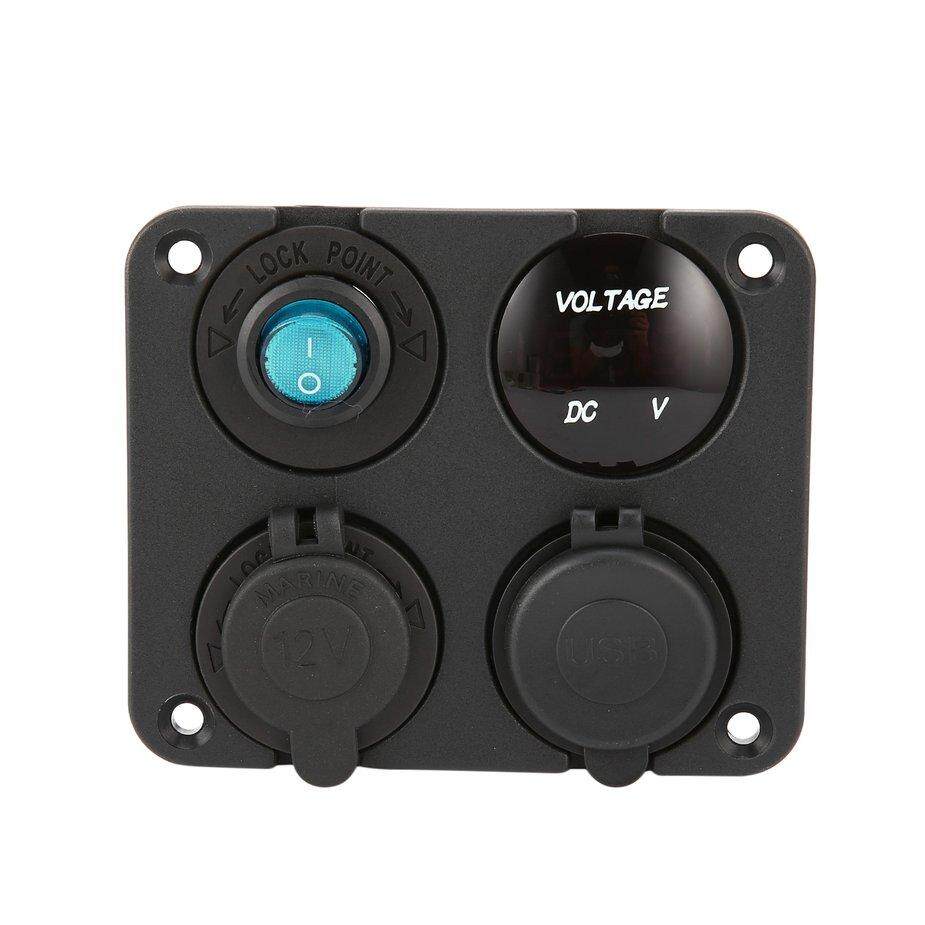 Hot Sale Dual USB Ports Car Charger + LED Voltmeter + 12V Power Socket ...