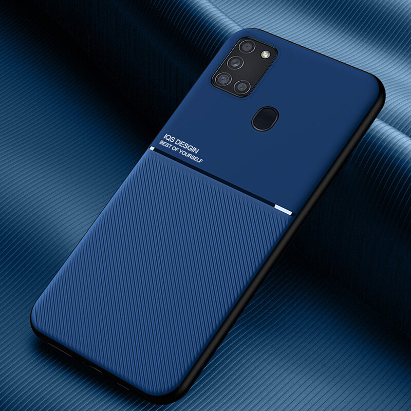 For Samsung Galaxy a21s Business Ultra Thin Slim Leather Texture Matte Protective Phone Casing Soft TPU Case Cover