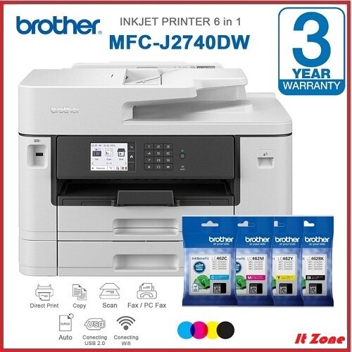 Brother MFC-J2740DW A3 All In One Wireless Colour Inkjet Printer | Auto ...