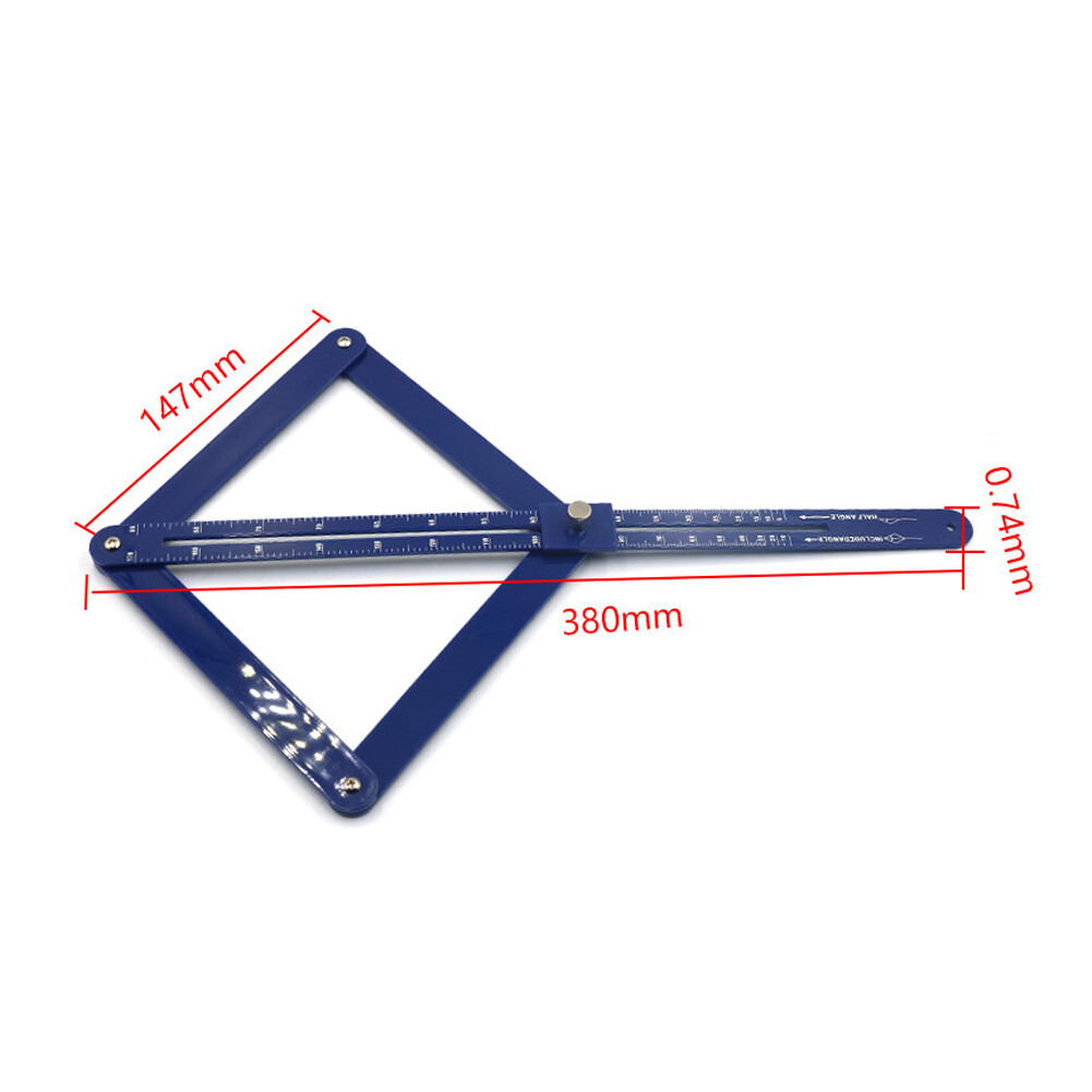【ANENG】Woodworking Diagonal Square Ruler DIY Multi-angle Corner Finder Protractor