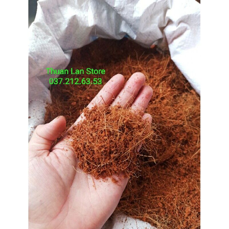 Túi 1kg mùn xơ dừa trồng cây giữ ẩm tốt