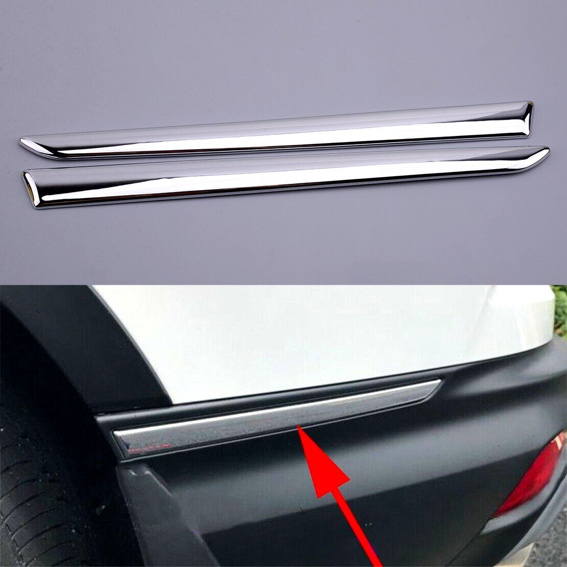 1 pair chrome style rear bumper corner protector cover trim fit for honda crv 5th 2017 2018 2019