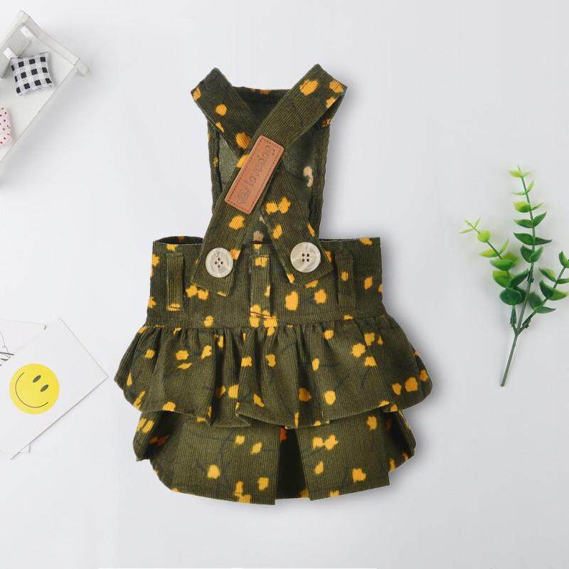 Lisayoshop Đầm Cho Thú Cưng Mới Thời Trang Hình Thú Cưng Ren Định Hoa VÁY THU ĐÔNG Thoải Mái Mèo Chó Con