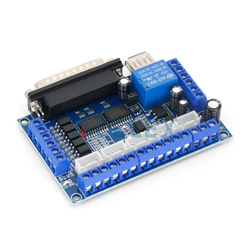 MACH3 Inter Board CNC 5 Axis With Optocoupler Adapter Stepper Motor Driver + USB Cable Electrical Circuitry - Parts